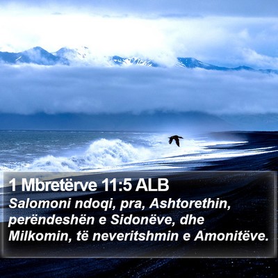 1 Mbretërve 11:5 ALB Bible Verse Image