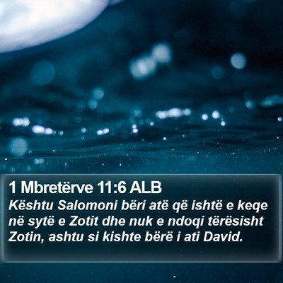 1 Mbretërve 11:6 ALB Bible Verse Image