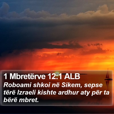 1 Mbretërve 12:1 ALB Bible Verse Image