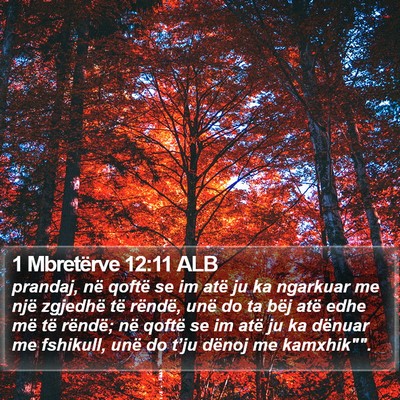 1 Mbretërve 12:11 ALB Bible Verse Image