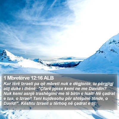 1 Mbretërve 12:16 ALB Bible Verse Image