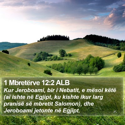 1 Mbretërve 12:2 ALB Bible Verse Image