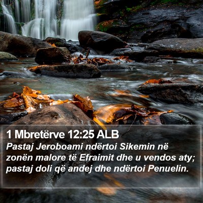 1 Mbretërve 12:25 ALB Bible Verse Image