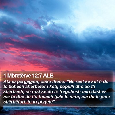 1 Mbretërve 12:7 ALB Bible Verse Image