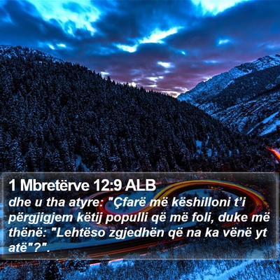 1 Mbretërve 12:9 ALB Bible Verse Image