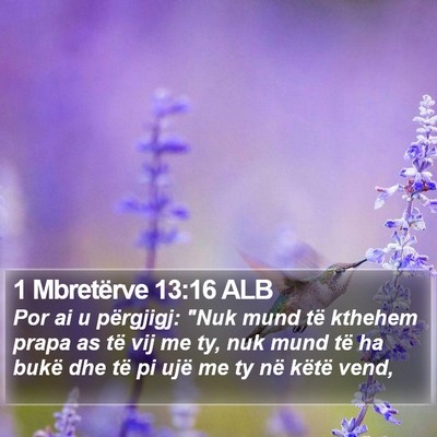 1 Mbretërve 13:16 ALB Bible Verse Image