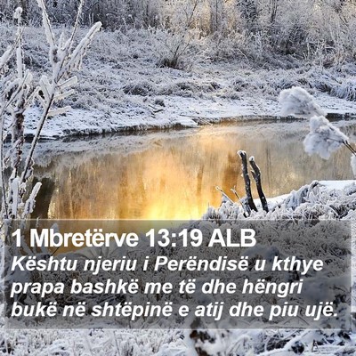 1 Mbretërve 13:19 ALB Bible Verse Image