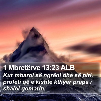 1 Mbretërve 13:23 ALB Bible Verse Image
