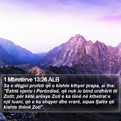 1 Mbretërve 13:26 ALB Bible Verse Image