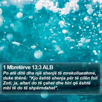 1 Mbretërve 13:3 ALB Bible Verse Image