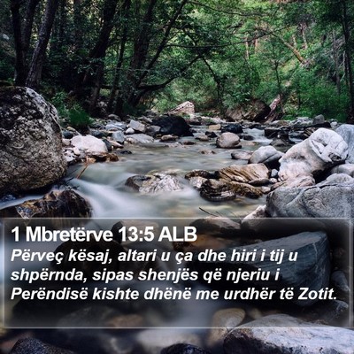 1 Mbretërve 13:5 ALB Bible Verse Image