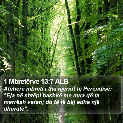 1 Mbretërve 13:7 ALB Bible Verse Image