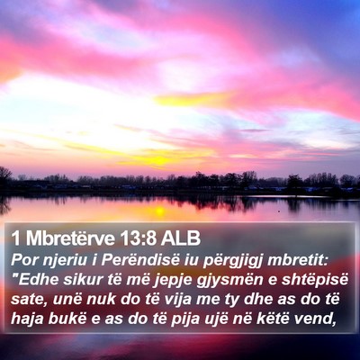 1 Mbretërve 13:8 ALB Bible Verse Image
