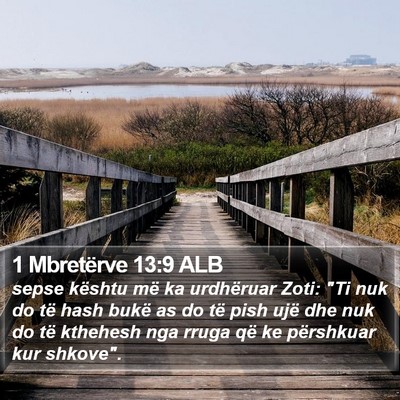 1 Mbretërve 13:9 ALB Bible Verse Image