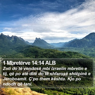 1 Mbretërve 14:14 ALB Bible Verse Image