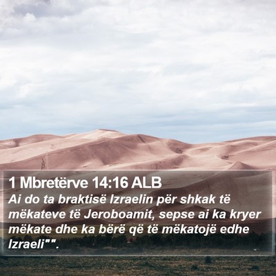 1 Mbretërve 14:16 ALB Bible Verse Image