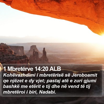 1 Mbretërve 14:20 ALB Bible Verse Image