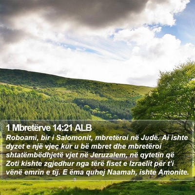 1 Mbretërve 14:21 ALB Bible Verse Image