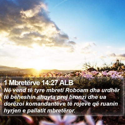 1 Mbretërve 14:27 ALB Bible Verse Image