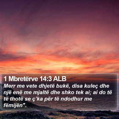 1 Mbretërve 14:3 ALB Bible Verse Image