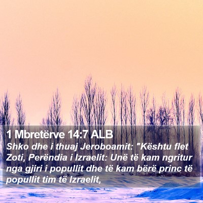 1 Mbretërve 14:7 ALB Bible Verse Image