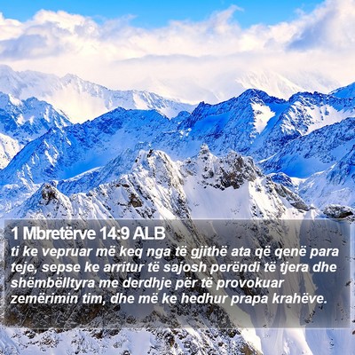 1 Mbretërve 14:9 ALB Bible Verse Image