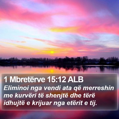 1 Mbretërve 15:12 ALB Bible Verse Image