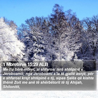 1 Mbretërve 15:29 ALB Bible Verse Image