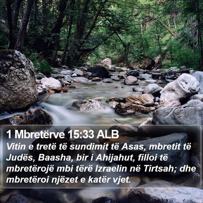 1 Mbretërve 15:33 ALB Bible Verse Image