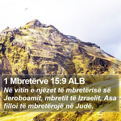 1 Mbretërve 15:9 ALB Bible Verse Image