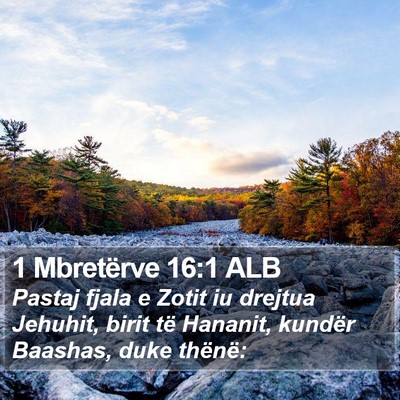 1 Mbretërve 16:1 ALB Bible Verse Image