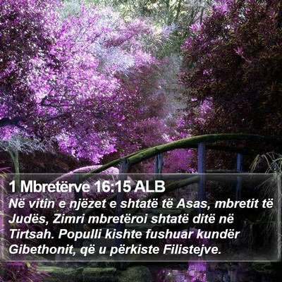 1 Mbretërve 16:15 ALB Bible Verse Image