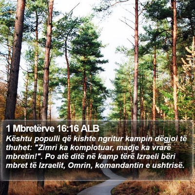 1 Mbretërve 16:16 ALB Bible Verse Image