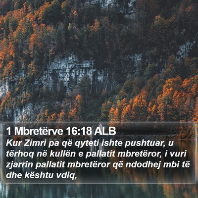 1 Mbretërve 16:18 ALB Bible Verse Image