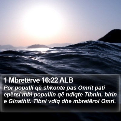 1 Mbretërve 16:22 ALB Bible Verse Image