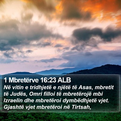 1 Mbretërve 16:23 ALB Bible Verse Image