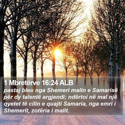 1 Mbretërve 16:24 ALB Bible Verse Image