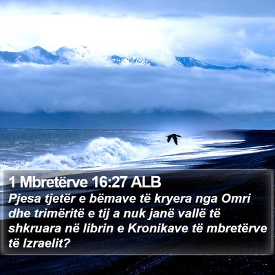 1 Mbretërve 16:27 ALB Bible Verse Image