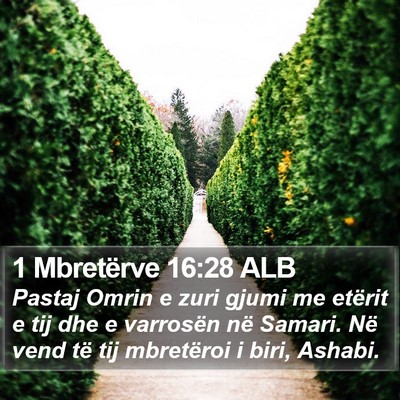 1 Mbretërve 16:28 ALB Bible Verse Image