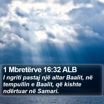1 Mbretërve 16:32 ALB Bible Verse Image