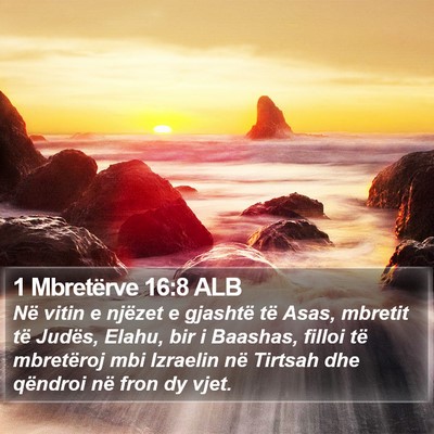 1 Mbretërve 16:8 ALB Bible Verse Image