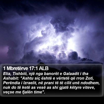 1 Mbretërve 17:1 ALB Bible Verse Image