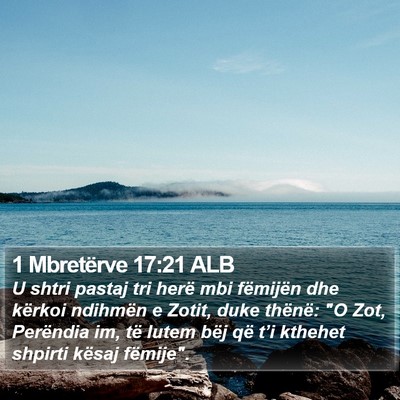1 Mbretërve 17:21 ALB Bible Verse Image