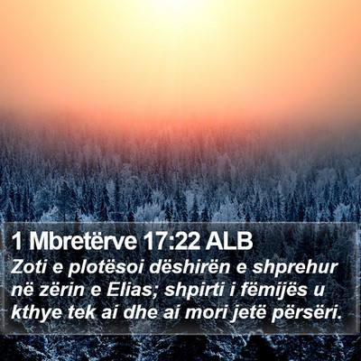1 Mbretërve 17:22 ALB Bible Verse Image