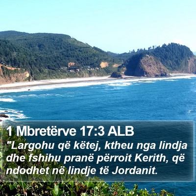 1 Mbretërve 17:3 ALB Bible Verse Image