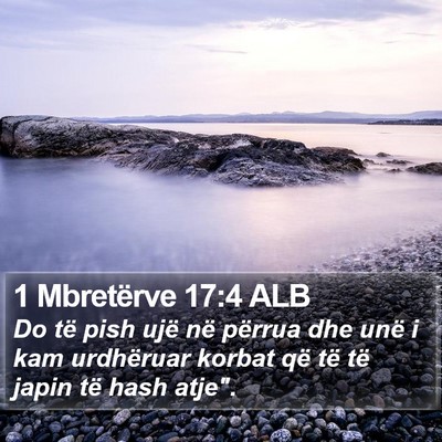 1 Mbretërve 17:4 ALB Bible Verse Image