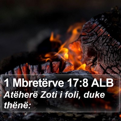 1 Mbretërve 17:8 ALB Bible Verse Image