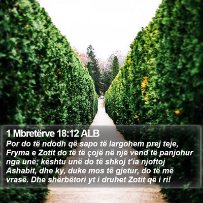 1 Mbretërve 18:12 ALB Bible Verse Image