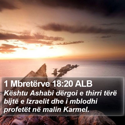 1 Mbretërve 18:20 ALB Bible Verse Image