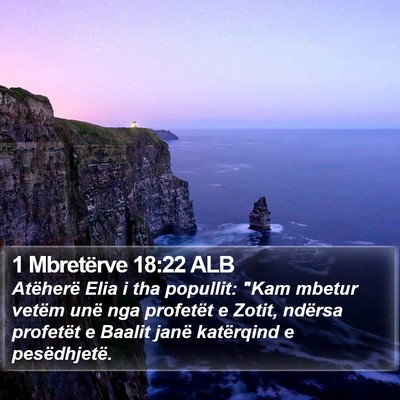 1 Mbretërve 18:22 ALB Bible Verse Image
